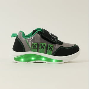 Zapatillas Con Luces Niño Tnt Gris Minecraft