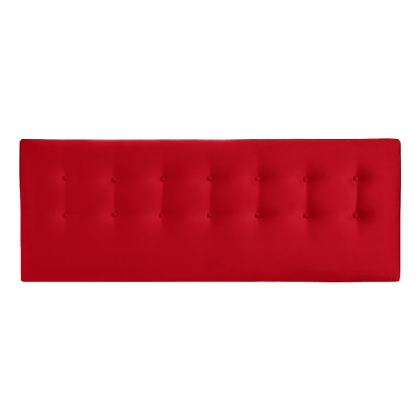 Respaldo Botone Felpa 2 Plazas Rojo