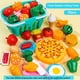 thumbnail image 1 of Cutting Play Food Set For Kids Kitchen Toys, Food Cutting Toys, Fruits And Vegetables With Storage Basket Fake Food Pretend Play Kitchen Accessories Toys, For Toddlers Boys Girls Xmas Gifts, 1 of 3