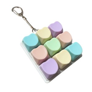 Bothyi - Juguete De Teclado Con Clic Para Adultos, Divertido Y Ligero, Con Forma De Cubo, Para La Ansiedad, Con Forma De Corazón De Macarrón.