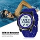 thumbnail image 2 of Reloj digital Beeasy resistente al agua con cronómetro y alarma para hombres y mujeres, 2 of 6