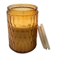 Fliperex - Vela Aromatica Elegante Fragancia Duradera Vaso Diseño Color Naranja