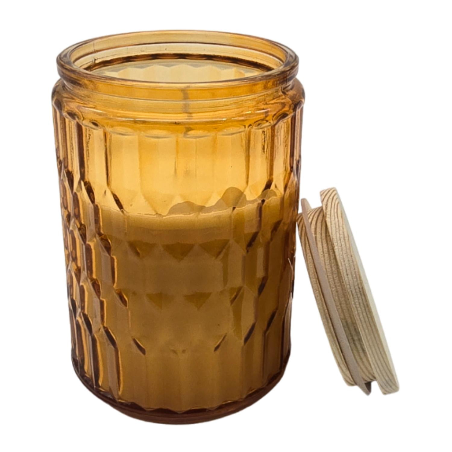 Fliperex - Vela Aromatica Elegante Fragancia Duradera Vaso Diseño Color Naranja