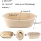 thumbnail image 2 of Cesta redonda ovalada para elaborar pan, paquete de 2, molde para pan, bannetons para pan de masa madre, cesta para elaborar pan, tazón, molde para hornear, utensilios para hornear, herramientas con f, 2 of 6