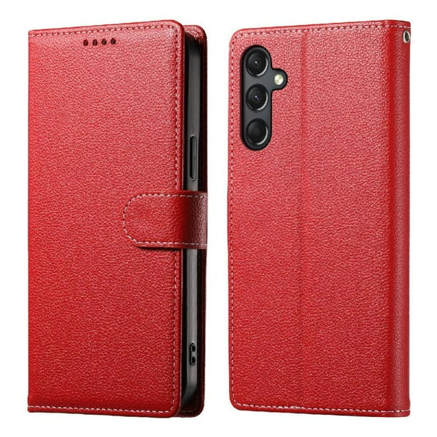 Funda para FOXDOCK Samsung Galaxy A24 4G– Cuero Premium, 3 ranuras para tarjetas, Protección contra impactos