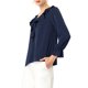 thumbnail image 4 of INSPIRE CHIC Blusa con Volantes para Mujer de Regreso a Clases Elegante para el Trabajo Cuello en V Manga Larga Top Elegante Azul Oscuro XL, 4 of 7