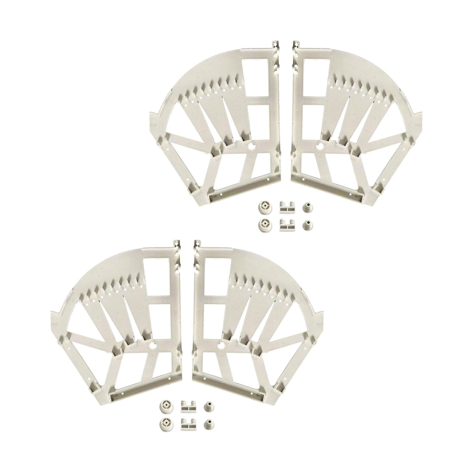 Bothyi - 2x Gabinete Con Cajón Para Zapatos Bisagra Estante Giratorio Accesorio Gabinete Marcos Abatibles Blanco 3 Capas De Espesor