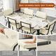 thumbnail image 3 of Dining Chairs Set of 4, Huggable Upholstered Dining Chairs with Premium Leather, Table-Hangable Armrests, Metal Legs with Spray Coating Finish (Off-White, Set of 4), 3 of 3