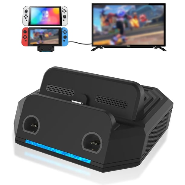 Dock de conversión para Nintendo Switch y Switch OLED, puerto para gamepad de Gamecube, adaptador HDMI y base de carga portátil