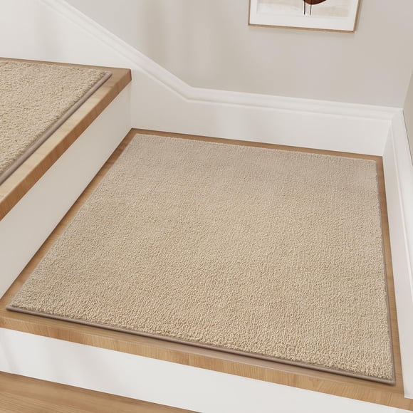Alfombras Antideslizantes Para Escalones 79 X 79 Cm Lavables Beige