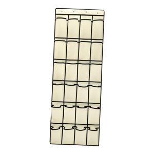 Magideal - Organizador De , Estante De 24 Bolsillos, Tejida Con Ganchos, Estante De Suspensión Duradero Beige, Exhibición De Almacenamiento Sobre