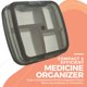 thumbnail image 2 of Pastillero Compacto MEDca Diario, Pack de 2, 4 Compartimentos con Divisor, Resistente al Agua, Negro y Rosado, Sin BPA, 2 of 9