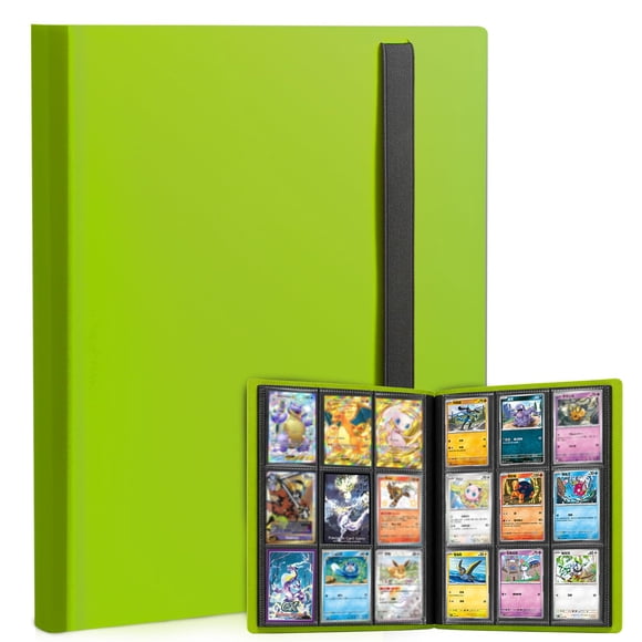 Carpeta de cartas JOVANJA 9 bolsillos 360 cartas verde manzana