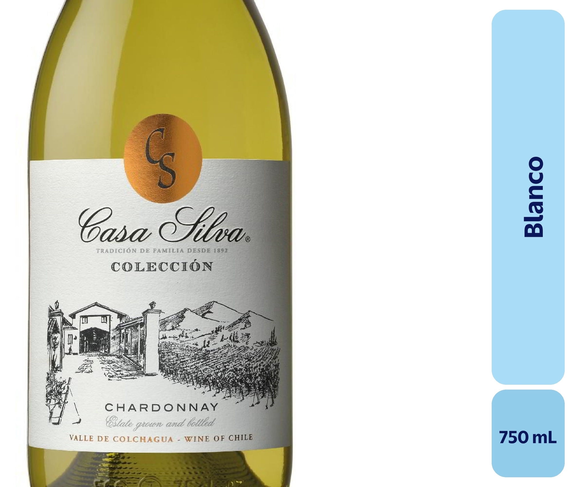 Vino Blanco Botella 750 mL Casa Silva