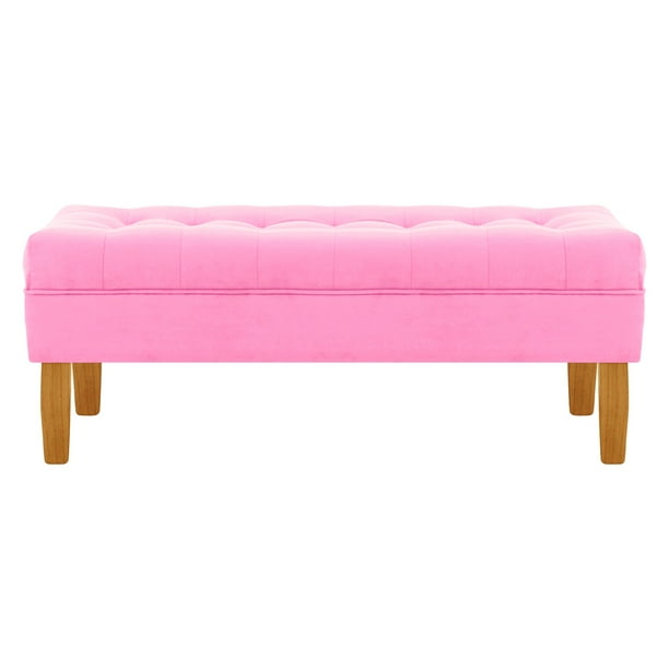 Banqueta Wood 2c Felpa 04 Rosado