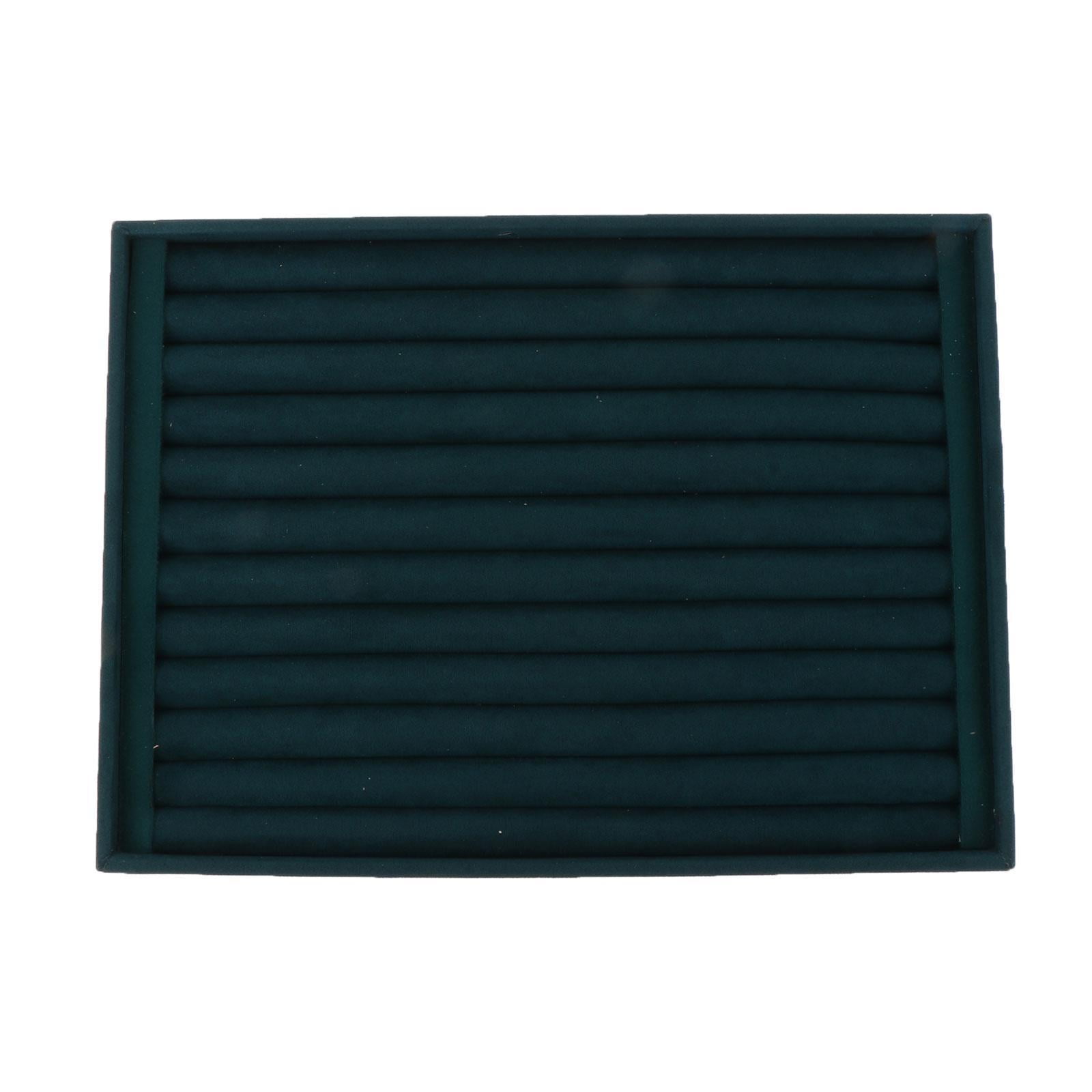 Magideal - Bandeja De Exhibición Para Anillos, Aretes, Aretes De Botón, Soporte Portátil Para Aretes, Bandeja De Almacenamiento De Joyas Para Mujeres Y Niñas, Es Verde