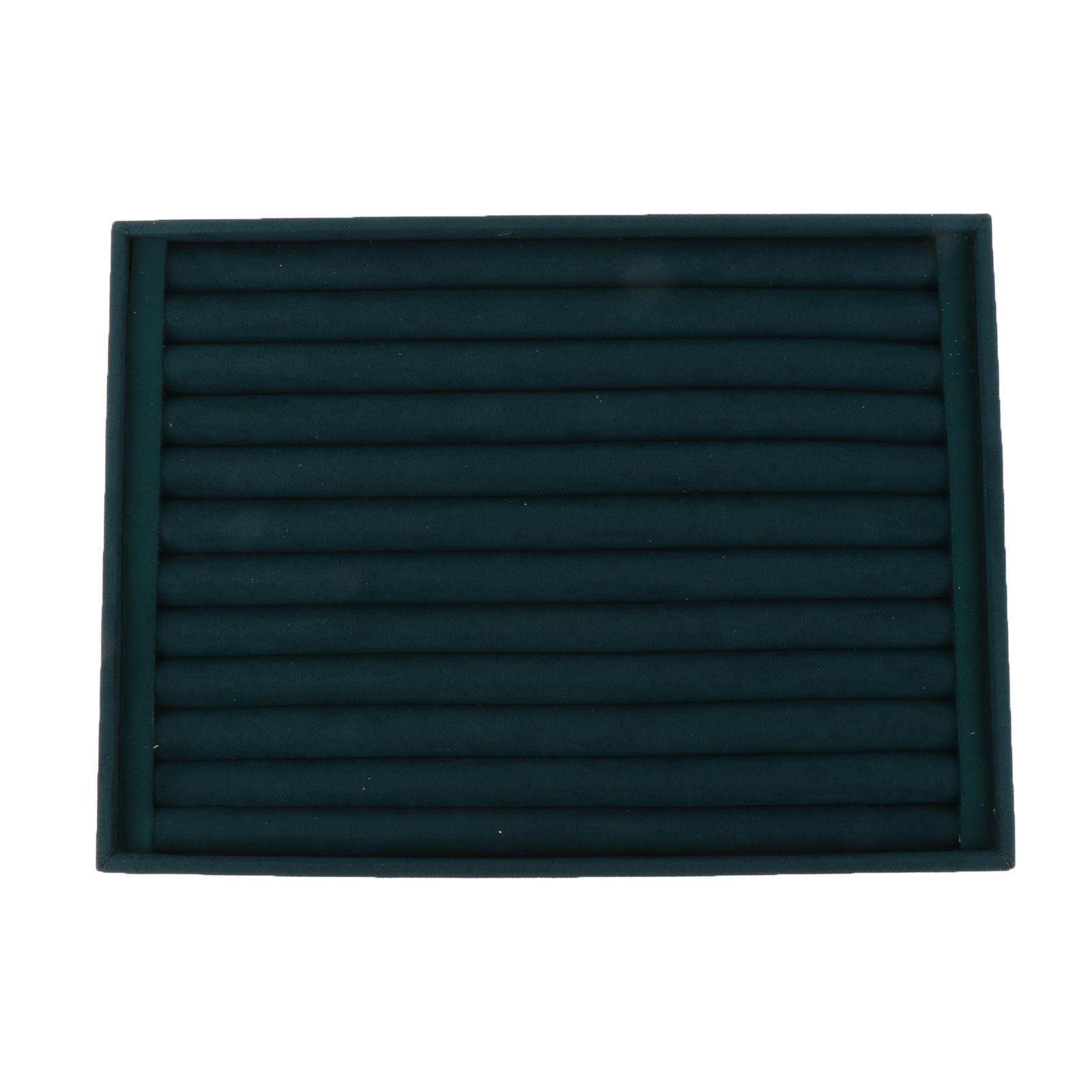 Magideal - Bandeja De Exhibición Para Anillos, Aretes, Aretes De Botón, Soporte Portátil Para Aretes, Bandeja De Almacenamiento De Joyas Para Mujeres Y Niñas, Es Verde