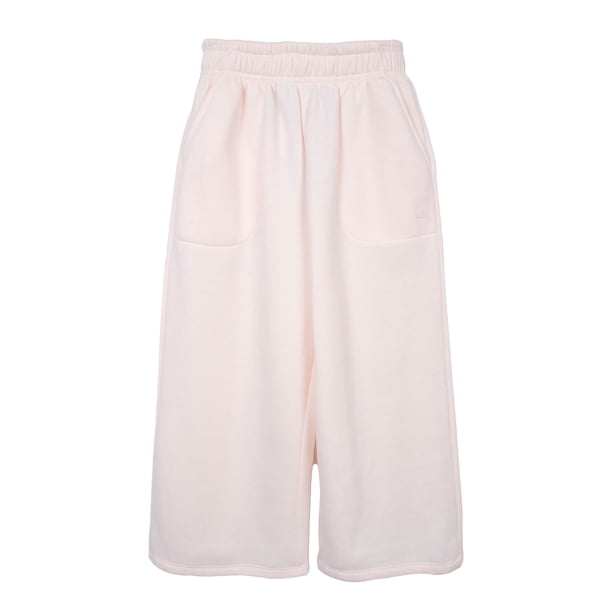 Pantalón Buzo Niña Wide Leg Crudo