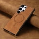 thumbnail image 2 of Magnetic Slim Case for Samsung Galaxy S23 Ultra with Camera Guard & Anti-Scratch Back Brown, 2 of 6
