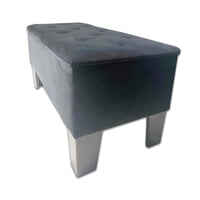 Muebles Hvm - Banqueta Baul Hvm Negra Felpa