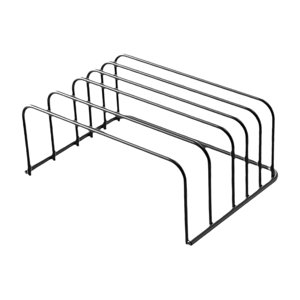 Magideal - Organizador De Tapas De Ollas, Estante Organizador De Almacenamiento De Tapas, Tabla De Cortar Práctica De Acero Inoxidable, Estante De Almacenamiento