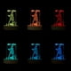 thumbnail image 2 of Figura de cristal 3D SUPIA Agent Jett con base LED RGBW, 2 of 8