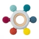 thumbnail image 1 of Baby Teething Toys Silicone Rudder With Wooden Ring Soothe Silicone Teether BPA Free Babies Gums Grip Toys , Food Grade Silicone Chew Baby Toys, Soft Texture, Easy To Hold And Clean, Shower Gift For, 1 of 3