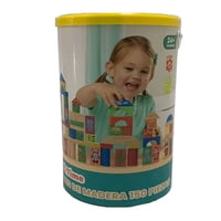 Bloques De Madera 150Pcs Wooden Blocks Multicolor Kidz Time