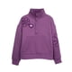 thumbnail image 1 of Polerón Niña Flores Cuello Alto y Broches Morado, 1 of 3