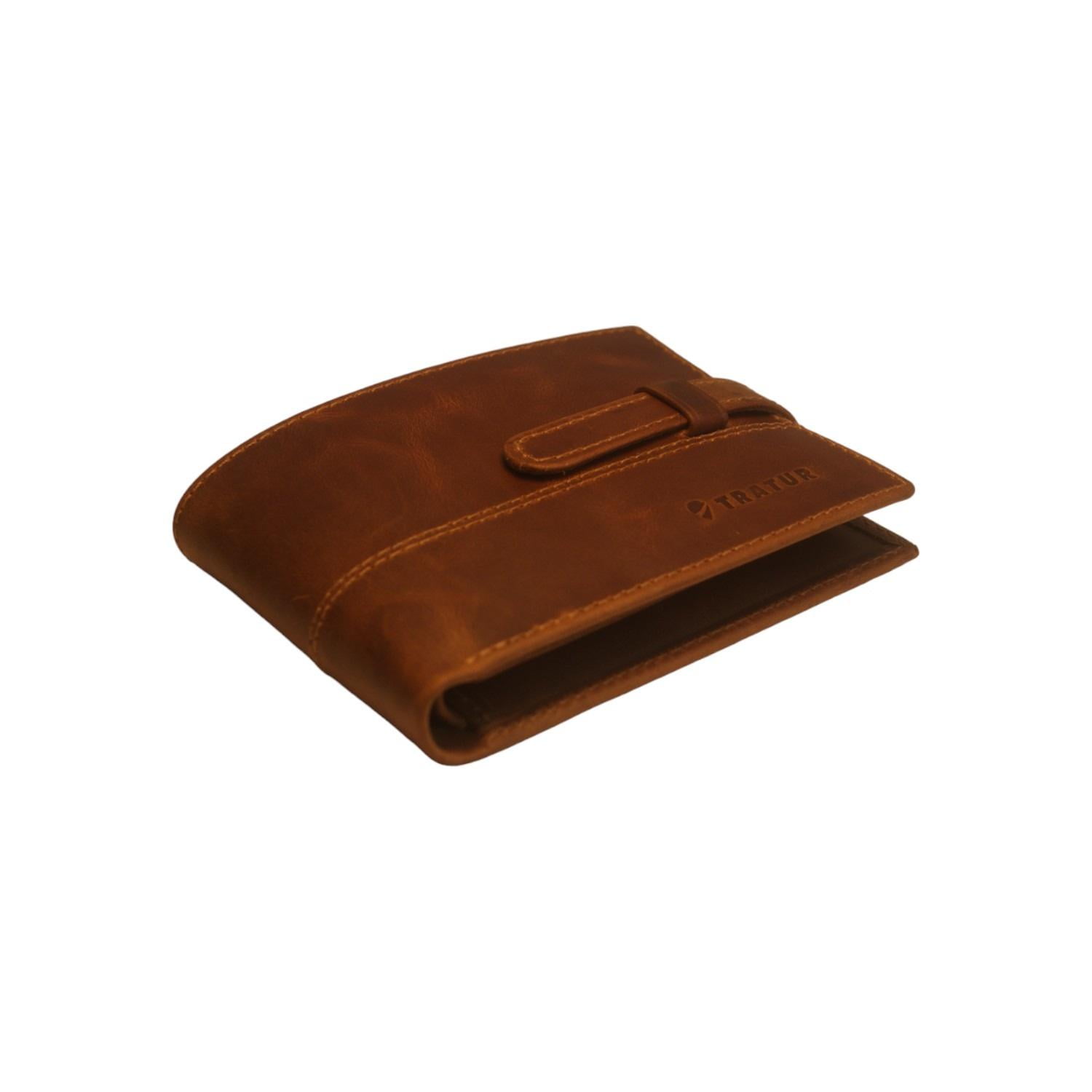 Billetera De Cuero Avellana Café Tratur