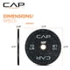 thumbnail image 4 of Disco bumper olímpico CAP Economy de 10 kg, par, de caucho, 4 of 7
