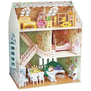 Total Upgrate - Juguete Casa De Muñecas Armable Puzzle 3D 160 Piezas