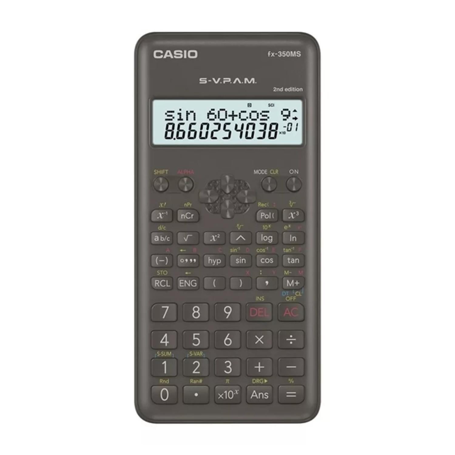 Casio - Calculadora Cientifica 240 Funciones Negro Fx-350ms