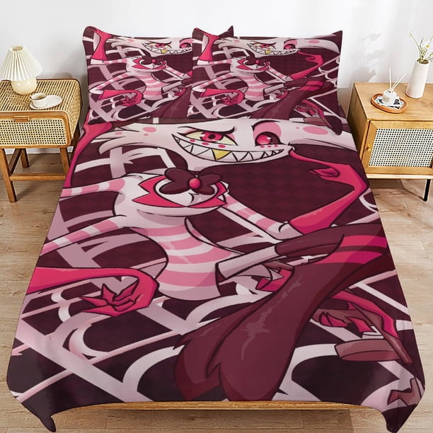 x140 Angel Dust Bed Duvet Cover Microfiber Bedding Sets 3D Printed Lightweight 3 Piece Comforter Sets, 1 Duvet Cover And 2 Pillow Shams for Kids Boys Girls 79"x90" jn140