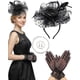 thumbnail image 1 of Set de sombrero fascinator Thstdhy negro – accesorios para fiesta de té, 1 of 7
