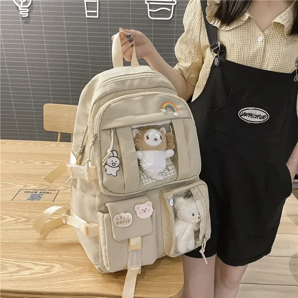 Large Capacity High School Student Backpack Ins Japanese Junior High Student Female Korean Version Chic Forest Girl
