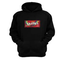 Genérico - Polerón Canguro Skittles Negro Talla L Unisex