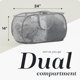 thumbnail image 2 of Cesto de ropa plegable de 2 compartimentos gris - Handy Laundry, 2 of 7