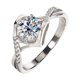 thumbnail image 1 of Anillos de Moissanita de Oro Blanco de 18K de 1 Uds para Mujer Regalo Color D VVS1 Anillos de Diamante Anillos de Plata Esterlina S925 Joyería Anillos de Compromiso de Moissanita con Corazón con, 1 of 8