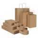 thumbnail image 1 of Bolsas De Presente Kraft Paper Paquete De 90 Unidades 3 Tamaños Surtidos Con Asas, 1 of 7