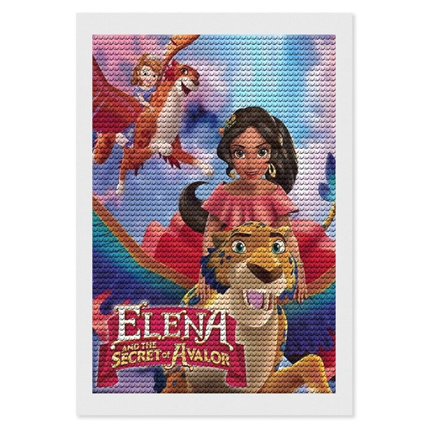 Princesa Elena de Ávalor Kits de Pintura de Diamantes para Adultos 5D DIY Diamond Art Kits Full Drill Diamond Dots para Regalo Decoración de Pared y Relajación Artes de Gemas 20*30cm