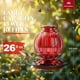 thumbnail image 4 of Comedero de vidrio para colibríes Grete Gotye 770 ml, 5 puertos, rojo, 4 of 8