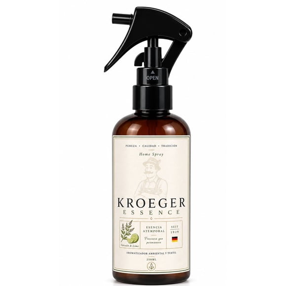Kroeger Essence Aromatizador de Ambientes Premium – 250 ml Vervain & Lime