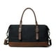 thumbnail image 3 of Bolso Sharo Classic Leather Weekender Duffle Lona Negra y Cuero Marrón, 3 of 6