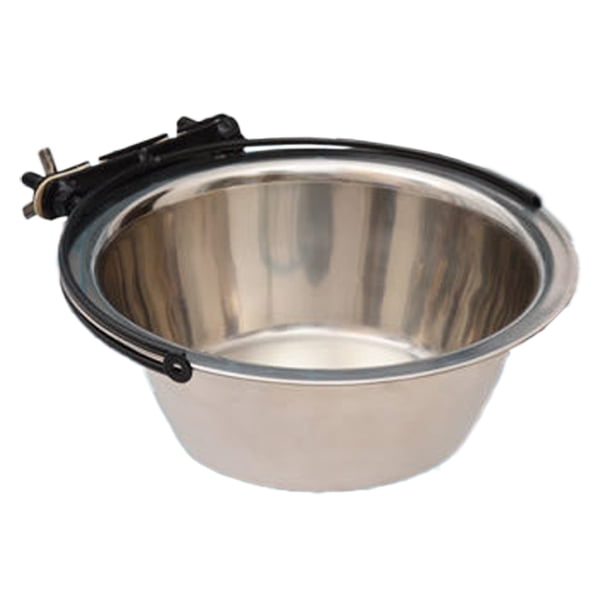Cuenco fijo de acero inoxidable para colgar mascotas, cuenco de comida antivuelco para mascotas