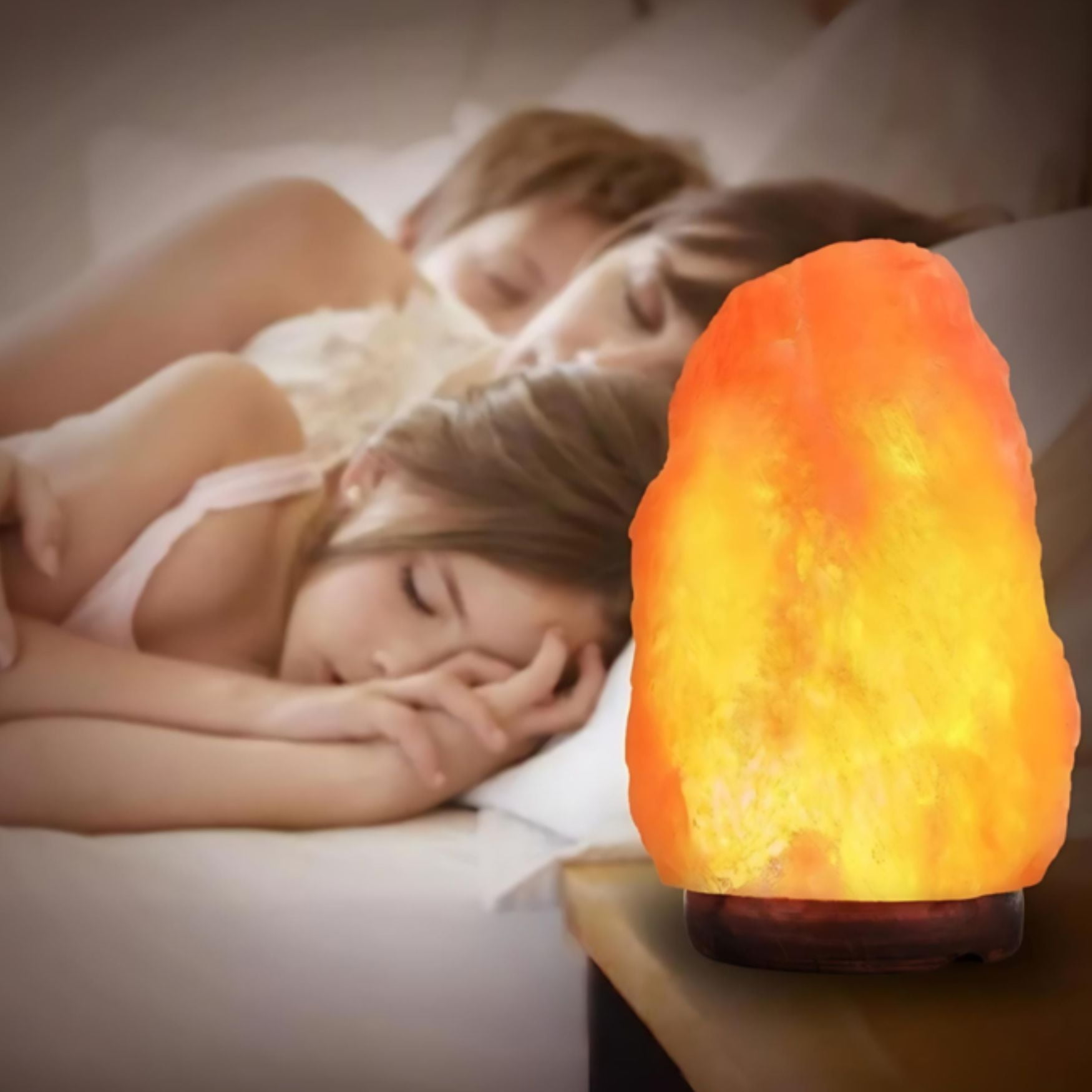 Movi - Adorno Lámpara De Sal Del Himalaya Con Propiedades Terapéuticas