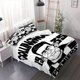 thumbnail image 1 of 3pcs Collingwood Team 1935 Season Champion Black And White Striped Jersey Illustration Duvet Cover Set, 1 of 5