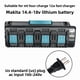 thumbnail image 1 of Cargador Rápido de 12A con 2 Puertos USB, Cargador de 4 Puertos de 18V DC18SF para Baterías de Litio Makita 14.4V-18V BL1850 BL1815N BL1830 BL1840 BL1850 BL1860, 1 of 10