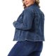thumbnail image 3 of Agnes Orinda Chaqueta de Mezclilla Lavada con Bolsillos para Mujer Talla Grande de Manga Larga con Cuello Abatible para Escuela o Universidad 4X Azul Lavado Nieve, 3 of 6