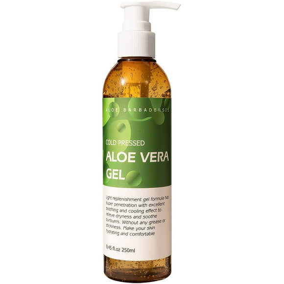Gel de aloe vera benatu 260 ml 100 % puro prensado en frío para rostro y cabello